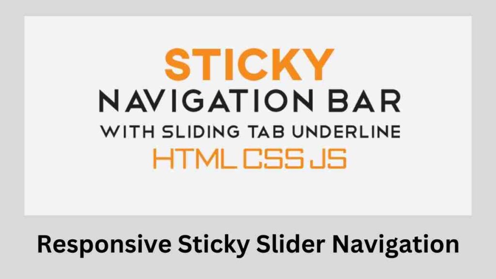 Responsive Sticky Slider Navigation (Free Code)
