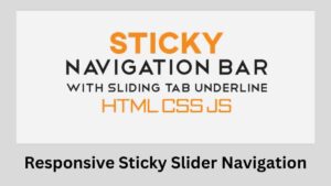 Responsive Sticky Slider Navigation