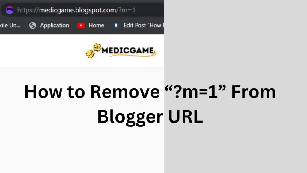 How to Remove ?M=1 Blogger